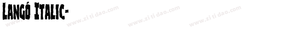 Langó Italic字体转换